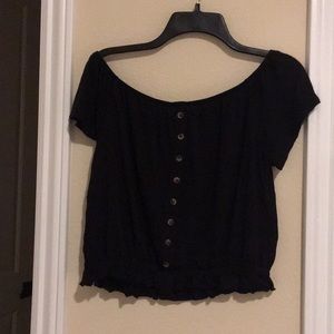Black crop top